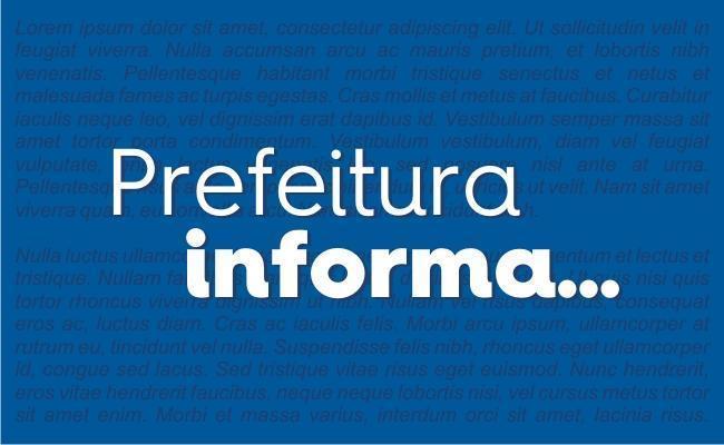 Prefeitura informa