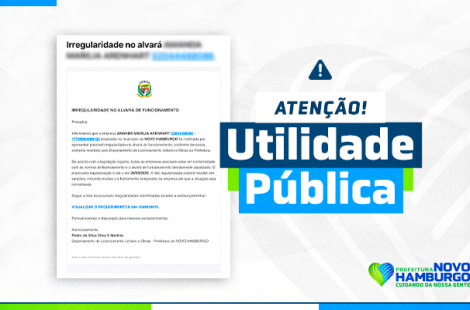 Prefeitura alerta sobre envio de e-mails falsos de irregularidade de alvarás
