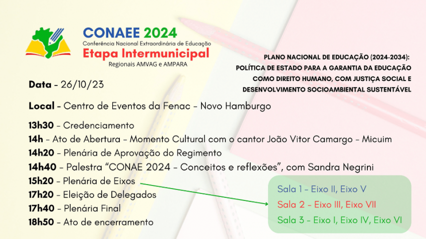 Conferência Municipal de Educação Extraordinária – CONAEE 2024